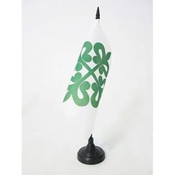 DRAPEAU DE TABLE ORDRE D\'ALCÁNTARA 15x15cm - PETIT DRAPEAUX DE BUREAU ORDRE DE SAINT-JULIEN DE PEREIRO 15 x 15 cm