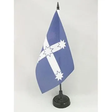 DRAPEAU DE TABLE EUREKA 21x14cm - PETIT DRAPEAUX DE BUREAU VICTORIA - AUSTRALIE 14 x 21 cm
