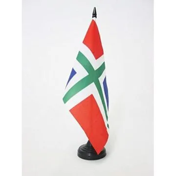 DRAPEAU DE TABLE PROVINCE DE GRONINGUE 21x14cm - PETIT DRAPEAUX DE BUREAU GRONINGAUX AUX PAYS-BAS 14 x 21 cm