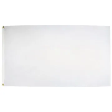 DRAPEAU COMMISSAIRE DE COURSE BLANC 150x90cm - DRAPEAU VÉHICULE LENT 90 x 150 cm - DRAPEAUX