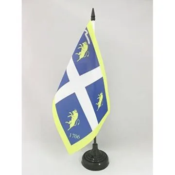 DRAPEAU DE TABLE VILLE DE TURIN 21x14cm - PETIT DRAPEAUX DE BUREAU TURINOIS - TORINO 14 x 21 cm