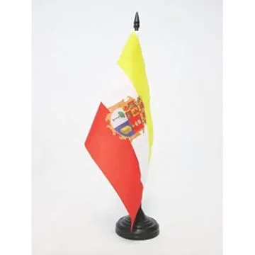 DRAPEAU DE TABLE PROVINCE DE CUENCA 21x14cm - PETIT DRAPEAUX DE BUREAU CUENCA EN CASTILLE-LA-MANCHE 14 x 21 cm