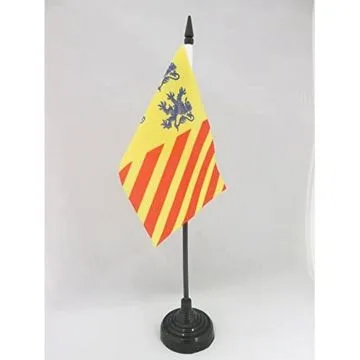 DRAPEAU DE TABLE PROVINCE DU LIMOUSIN 15x10cm - PETIT DRAPEAUX DE BUREAU LIMOUSIN ALTERNATIF 10 x 15 cm