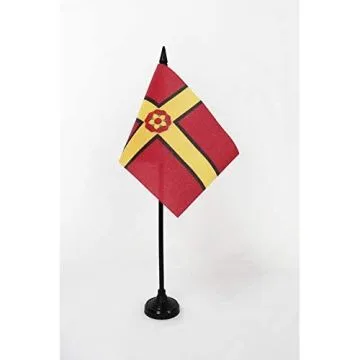 DRAPEAU DE TABLE COMTÉ DE NORTHAMPTONSHIRE 15x10cm - PETIT DRAPEAUX DE BUREAU COUNTY OF NORTHANTS. - ANGLETERRE 10 x 15 cm