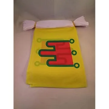 GUIRLANDE 4 mètres 20 DRAPEAUX AUVERGNE 15x10 cm - DRAPEAU AUVERGNAT 10 x 15 cm