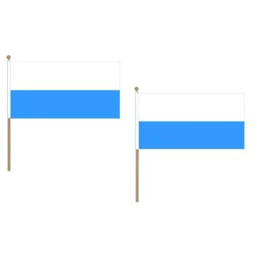 DRAPEAU SAINT MARIN SANS ARMOIRIES 45x30cm HAMPE en bois - LOT DE 10 DRAPEAUX CIVIL SAINT-MARINAIS 30 x 45 cm