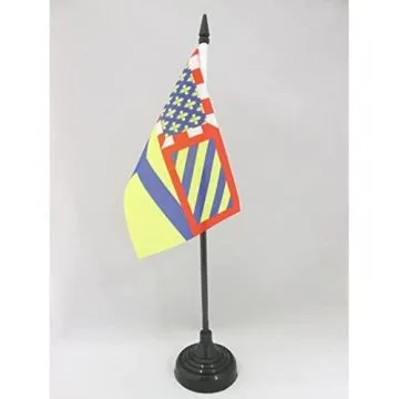 DRAPEAU DE TABLE YONNE 15x10cm - PETIT DRAPEAUX DE BUREAU DÉPARTEMENT FRANÇAIS - BOURGOGNE 10 x 15 cm