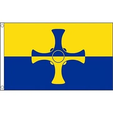 DRAPEAU COMTÉ DE DURHAM 150x90cm - DRAPEAU COUNTY OF DURHAM - ANGLETERRE 90 x 150 cm - DRAPEAUX