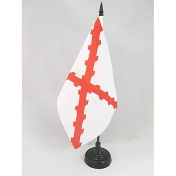DRAPEAU DE TABLE PAYS-BAS ESPAGNOLS 21x14cm - PETIT DRAPEAUX DE BUREAU TERRITOIRE DES DIX-SEPT PROVINCES 14 x 21 cm