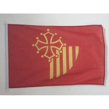PAVILLON NAUTIQUE LANGUEDOC-ROUSSILLON 45x30cm - DRAPEAU DE BATEAU LANGUEDOCIEN - FRANCE 30 x 45 cm