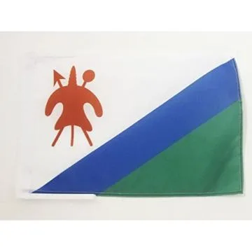 DRAPEAU LESOTHO ANCIEN 45x30cm - PAVILLON LÉSOTHAN 30 x 45 cm haute qualité