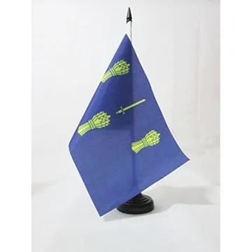 DRAPEAU DE TABLE COMTÍ? DE CHESHIRE 21x14cm - PETIT DRAPEAUX DE BUREAU COUNTY OF CHES. - ANGLETERRE 14 x 21 cm