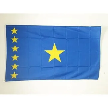 DRAPEAU RÉPUBLIQUE DU CONGO-LÉOPOLDVILLE  90x60cm - DRAPEAU CONGOLAIS 60 x 90 cm - DRAPEAUX