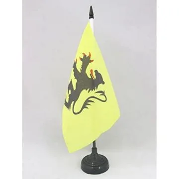 DRAPEAU DE TABLE NORD 21x14cm - PETIT DRAPEAUX DE BUREAU DÉPARTEMENT FRANÇAIS - NORD-PAS-DE-CALAIS 14 x 21 cm