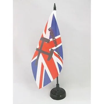 DRAPEAU DE TABLE ROYAUME-UNI WORKING CLASS 21x14cm - PETIT DRAPEAUX DE BUREAU ANGLAIS - UK 14 x 21 cm