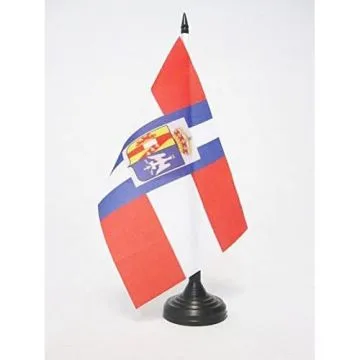 DRAPEAU DE TABLE DUCHÍ? DE MODÍ?NE DE GUERRE 1452-1859 21x14cm - PETIT DRAPEAUX DE BUREAU ITALIEN ANCIEN - ITALIE 14 x 21 cm