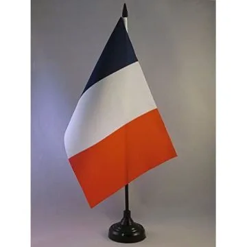 DRAPEAU DE TABLE FRANCE 22x15cm - GRAND DRAPEAUX DE BUREAU FRANÇAIS 15 x 22 cm