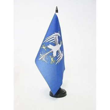 DRAPEAU DE TABLE DUCHÍ? DE MODÍ?NE AVANT 1830 21x14cm - PETIT DRAPEAUX DE BUREAU ITALIEN ANCIEN - ITALIE 14 x 21 cm