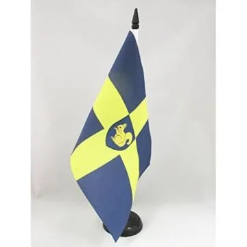 DRAPEAU DE TABLE FONDATION DE L\'ORDRE DES CHEVALIERS DE RONDMONS 21x14cm - PETIT DRAPEAUX DE BUREAU DE L?OCR 14 x 21 cm