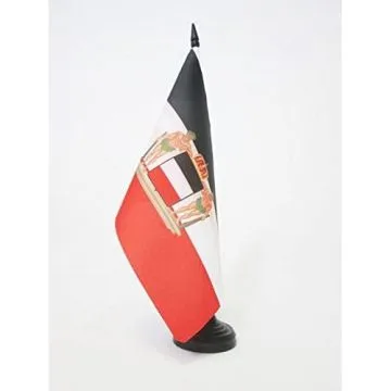 DRAPEAU DE TABLE CONFÍ?DÍ?RATION DE L\'ALLEMAGNE DU NORD 1867-1871 21x14cm - PETIT DRAPEAUX DE BUREAU DE L\'ANCIENNE ALLEMAGNE 14 x 21 cm
