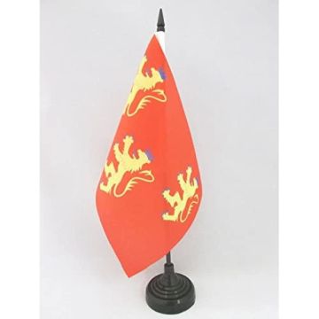 DRAPEAU DE TABLE DORDOGNE 21x14cm - PETIT DRAPEAUX DE BUREAU DÉPARTEMENT FRANÇAIS - AQUITAINE 14 x 21 cm