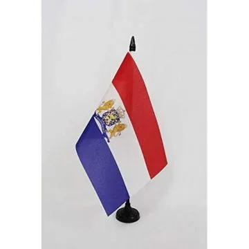 Drapeau de table Royaume des Pays-Bas 1815-1908 21x14cm - PETIT Drapeaux DE BUREAU de l\'Étendard royal de la monarchie hollandaise 14 x 21 cm