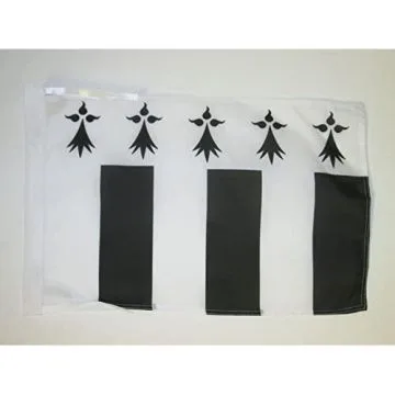 DRAPEAU RENNES 45x30cm - PAVILLON RENNAIS - BRETAGNE 30 x 45 cm haute qualité
