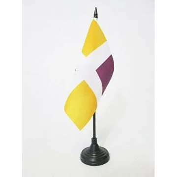 DRAPEAU DE TABLE ORDONNANCE DU RÍ?GIMENT DE FLANDRE 1597-1791 15x15cm - PETIT DRAPEAUX DE BUREAU SAULT 15 x 15 cm