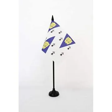 DRAPEAU DE TABLE COMTÉ DE SHROPSHIRE ANCIEN 15x10cm - PETIT DRAPEAUX DE BUREAU COUNTY OF SALOP - ANGLETERRE 10 x 15 cm