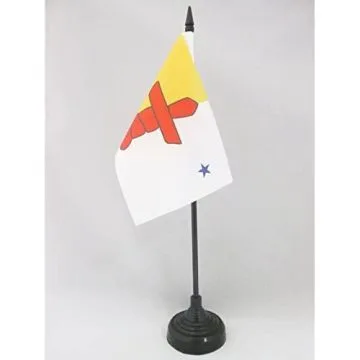 DRAPEAU DE TABLE NUNAVUT 15x10cm - PETIT DRAPEAUX DE BUREAU CANADIEN - CANADA 10 x 15 cm