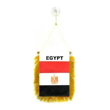 FANION EGYPTE 15x10cm - Mini drapeau EGYPTIEN 10 x 15 cm spécial voiture - Bannière