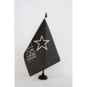 Drapeau de table Action directe 21x14cm - PETIT Drapeaux DE BUREAU anarcho-communiste 14 x 21 cm