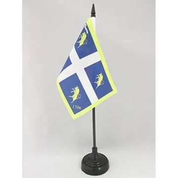 DRAPEAU DE TABLE VILLE DE TURIN 15x10cm - PETIT DRAPEAUX DE BUREAU TURINOIS - TORINO 10 x 15 cm
