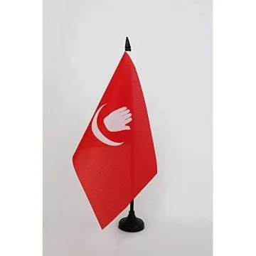 Drapeau de table Anjouan indépendantiste aux Comores 21x14cm - PETIT Drapeaux DE BUREAU anjouanais 14 x 21 cm