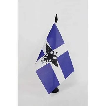 Drapeau de table Grecs d\'Albanie 21x14cm - PETIT Drapeaux DE BUREAU d\'Épire du Nord 14 x 21 cm