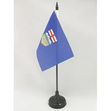 DRAPEAU DE TABLE ALBERTA 15x10cm - PETIT DRAPEAUX DE BUREAU CANADIEN - CANADA 10 x 15 cm