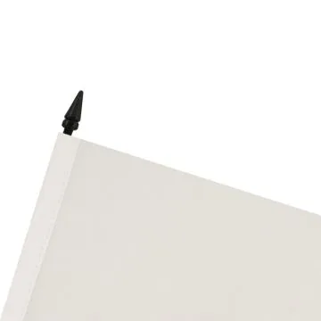 DRAPEAU DE TABLE UNICOLORE BLANC 15x10cm - PETIT DRAPEAUX DE BUREAU DE COULEUR BLANCHE 10 x 15 cm