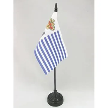 DRAPEAU DE TABLE SEBORGA 15x10cm - PETIT DRAPEAUX DE BUREAU ITALIEN - ITALIE 10 x 15 cm