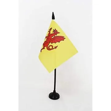 DRAPEAU DE TABLE COMTÉ DE SOMERSET 15x10cm - PETIT DRAPEAUX DE BUREAU COUNTY OF SOMERSET - ANGLETERRE 10 x 15 cm