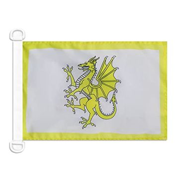 Pavillon nautique Dragon d'or du Pays de Galles 45x30 cm Anneaux Plastiques