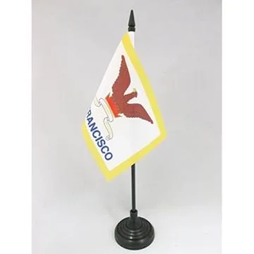 DRAPEAU DE TABLE SAN FRANCISCO 15x10cm - PETIT DRAPEAUX DE BUREAU VILLE DE SAN FRANCISCO - CALIFORNIE 10 x 15 cm