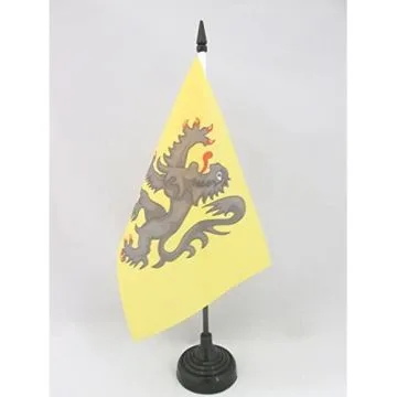 DRAPEAU DE TABLE PROVINCE DE LA FLANDRE FRANÇAISE 21x14cm - PETIT DRAPEAUX DE BUREAU FLAMAND - FRANCE 14 x 21 cm