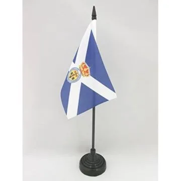 DRAPEAU DE TABLE SANTA CRUZ DE TENERIFE 15x10cm - PETIT DRAPEAUX DE BUREAU ILES CANARIES - CANARIAS 10 x 15 cm