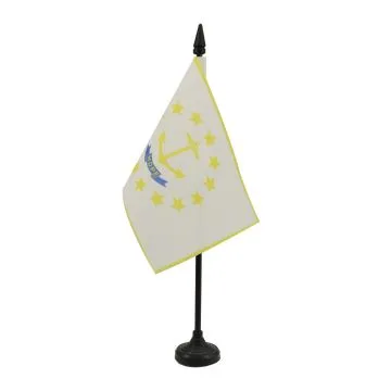 DRAPEAU DE TABLE RHODE ISLAND 15x10cm - PETIT DRAPEAUX DE BUREAU ETAT AMÉRICAIN - USA - ETATS-UNIS 10 x 15 cm