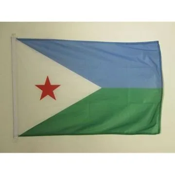 PAVILLON NAUTIQUE DJIBOUTI 45x30cm - DRAPEAU DE BATEAU DJIBOUTIEN 30 x 45 cm