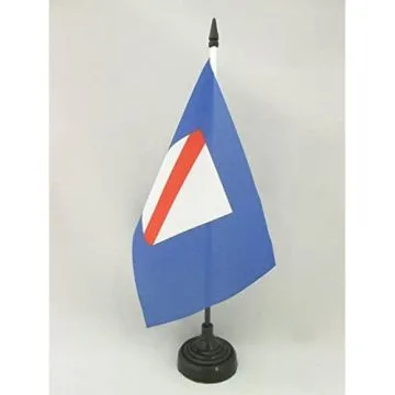 DRAPEAU DE TABLE CAMPANIE 21x14cm - PETIT DRAPEAUX DE BUREAU CAMPANIA - ITALIE 14 x 21 cm