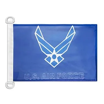 Pavillon nautique Force aérienne des États-Unis 45x30 cm Anneaux Plastiques