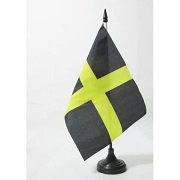 DRAPEAU DE TABLE SAINT DAVID 21x14cm - PETIT DRAPEAUX DE BUREAU SAINT DAVID\'S DAY - PAYS DE GALLES 14 x 21 cm