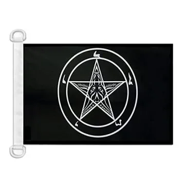 Pavillon nautique Baphomet Ordre du Temple 45x30 cm Anneaux Plastiques