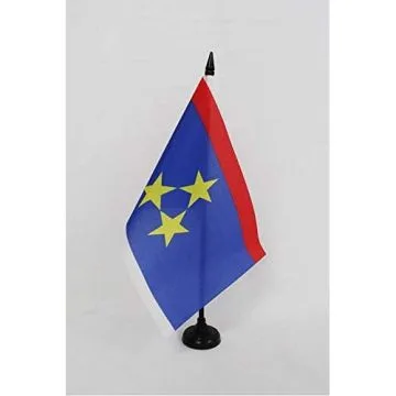 Drapeau de table Province autonome de Voïvodine en Serbie 21x14cm - PETIT Drapeaux DE BUREAU serbe 14 x 21 cm